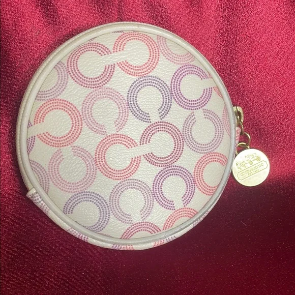 Coach Multicolor Circle Pattern Key & Card Holder x